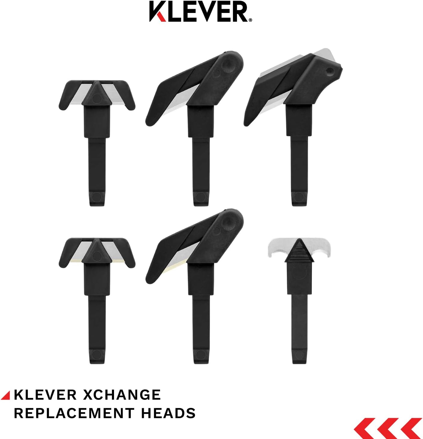 Klever X-Change PLUS box cutter w/Narrow Cut, Utility Knife, Carbon Steel Blade, Lightweight Ergonomic Magnesium Handle, 10/pk (PLS-300XC-20)