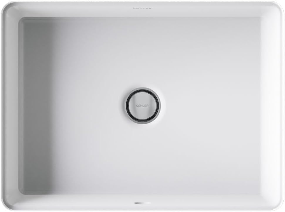 KOHLER Verticyl 17' Undermount Bathroom Vanity Sink With Overflow Drain, Undermount Bathroom Sink, White