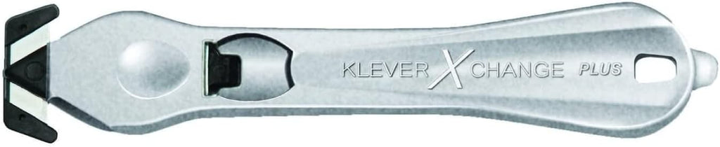 Klever X-Change PLUS box cutter w/Narrow Cut, Utility Knife, Carbon Steel Blade, Lightweight Ergonomic Magnesium Handle, 10/pk (PLS-300XC-20)