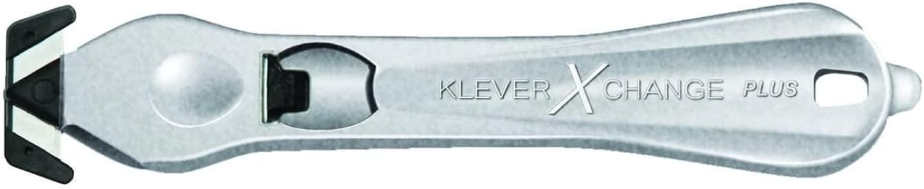 Klever X-Change PLUS box cutter w/Narrow Cut, Utility Knife, Carbon Steel Blade, Lightweight Ergonomic Magnesium Handle, 10/pk (PLS-300XC-20)