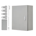 Outdoor Electric Meter Box 24 * 16 * 10inch, IP66 Waterproof Dustproof, NEMA 4X Enclosure Lockable Steel Junction Box with Mounting Plate and 2 Keys, Indoor & Outdoor Use