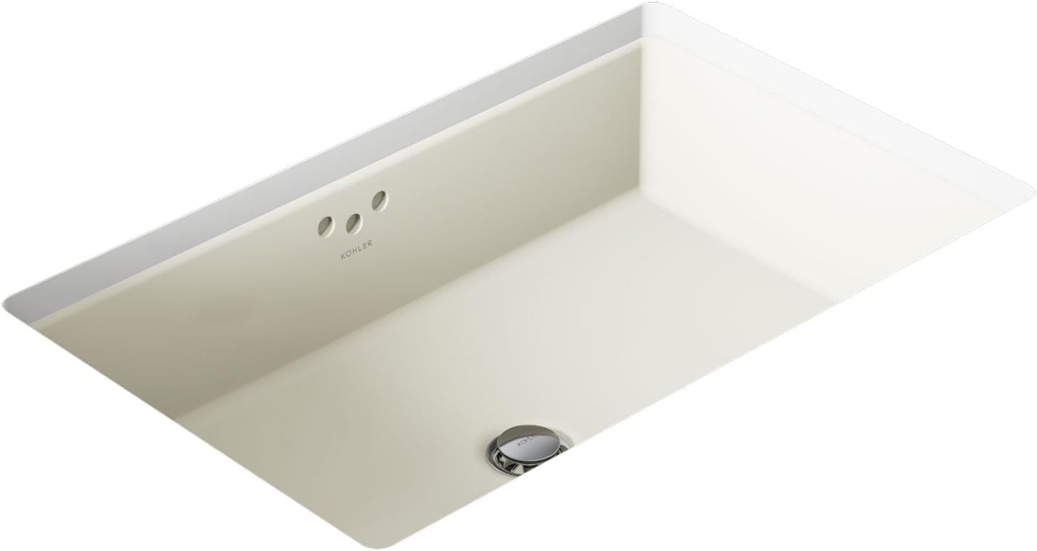 KOHLER K-2297-96 Kathryn Undercounter Bathroom Sink, Biscuit