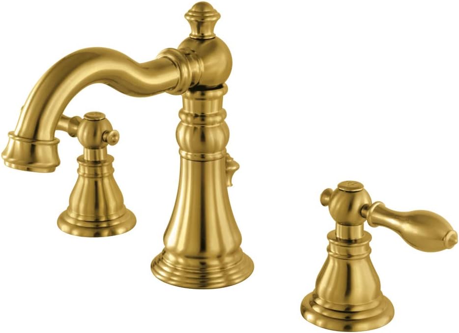 Fauceture FSC1973ACL American Classic Widespread Bathroom Faucet with Brass Pop-Up, Brushed Brass