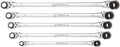 K Tool International XDDBM5120S Ratcheting Wrench Set, 120 Tooth Extra Long Flexible Design, Rotating Heads, Spline Plus Gear, Metric Sizes, Tight Access Work
