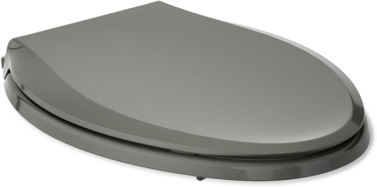 KOHLER CACHET® Nightlight Soft Close Toilet Seat Elongated, ReadyLatch®, Grip-Tight Hardware, Thunder Gray