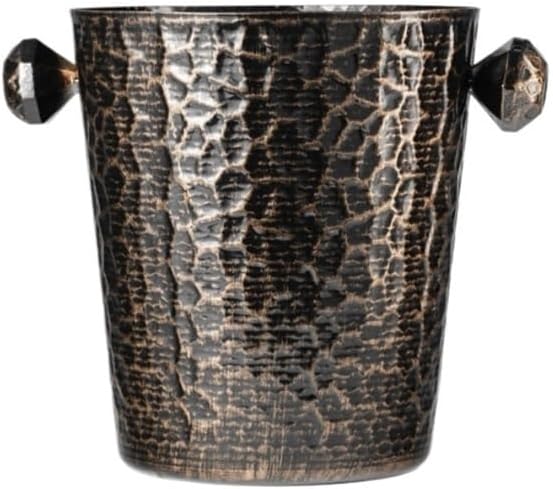 Ice Bucket, Stainless Steel Wine Chiller Champagne & Red Wine Cooler Bucket Ice Buckets For Parties(Brown)