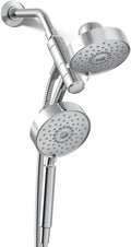 KOHLER 23219-CP Purist 2-in-1 Multi Function Shower Kit includes SHOWERHEAD & HAND SHOWER with Full Coverage & Rotating Rail, Polished Chrome, 2.5 GPM