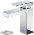 Chrome Bathroom Faucet, Lava Odoro Single Hole Bathroom Faucet, Single Handle Bathroom Sink Faucet Vanity Faucet with Pop up Drain Assembly, Deck Plate Included, BF307-C