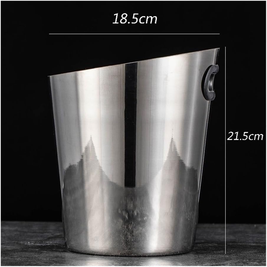 Iice Bucket, Champagne Bucket Beveled Ice Bucket Stainless Steel Ice Bucket Home Wine Ice Wine Bucket Bar Fashion Ice Bucket,Ice Bucket for Parties(Gold)