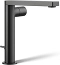 Kohler 73159-7-BL Composed® Tall Single-Handle Bathroom Sink Faucet with Cylindrical Handle, 1.2 gpm, Matte Black