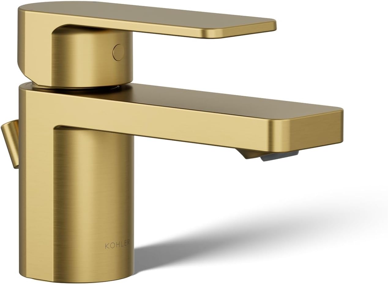 Kohler 24804-4-2MB Parallel® Low Single-Handle Bathroom Sink Faucet, 1.2 gpm, Vibrant Brushed Moderne Brass