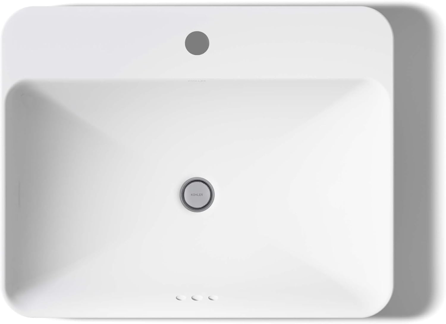 Kohler 2660-1-0 Vox Vessel Bathroom Sink with Single Faucet Hole, One Size, White