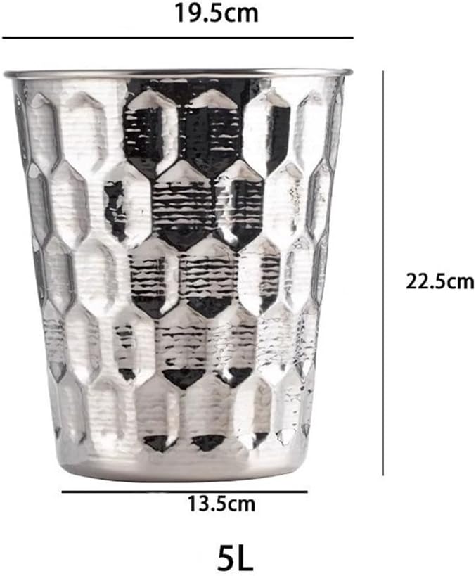 Ice Bucket, Hammered Stainless Steel Ice Bucket Home Party Ice Wine Bucket Champagne Bucket Ice Cube Bucket Decoration Bucket Ice Buckets for Parties(Gold)