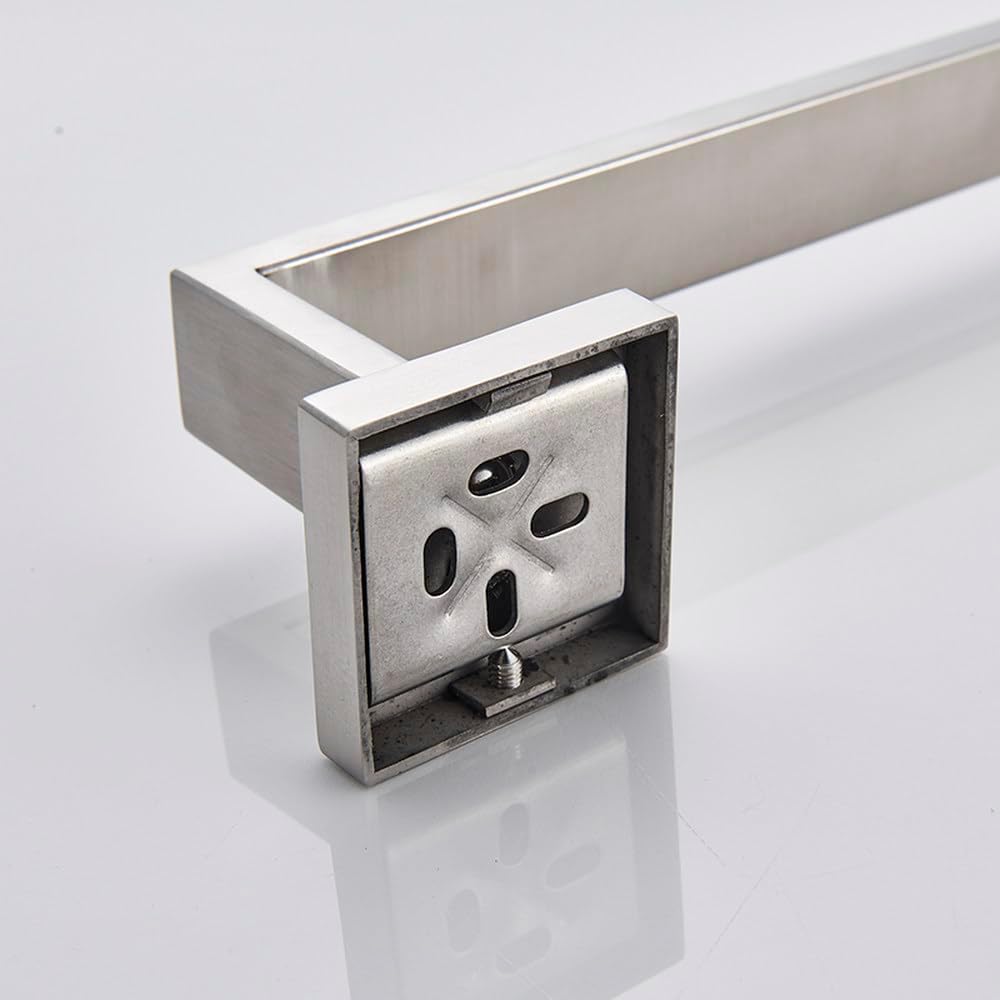 Brushed Nickel Bathroom Hardware Set Robe Hook Towel Rail Bar Rack Shelf Tissue Paper Holder Accessories,Nickel C 40cm