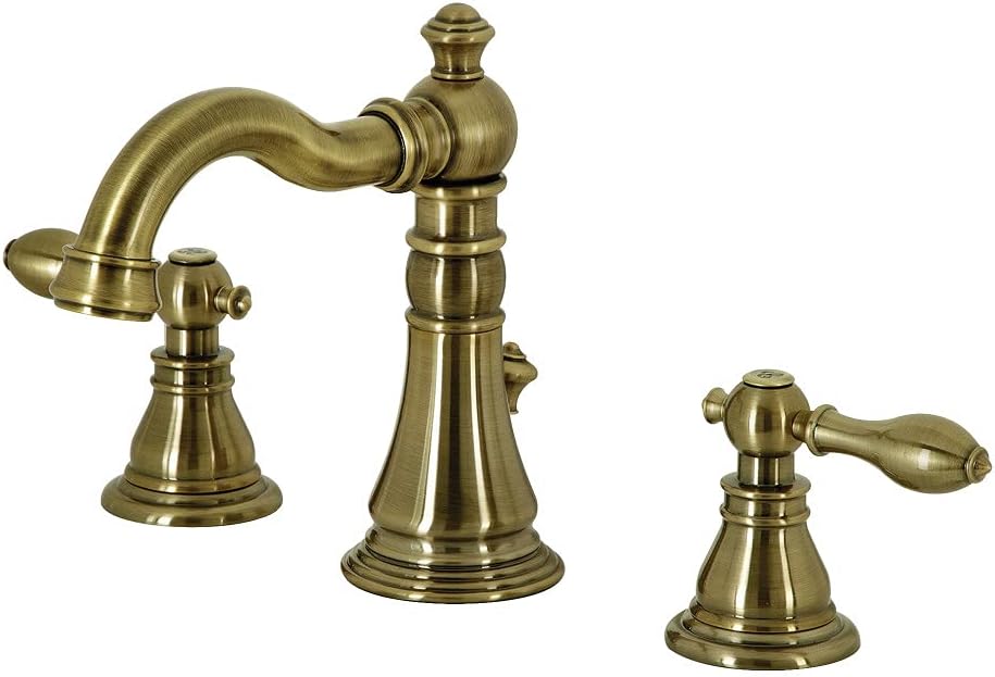 Kingston Brass Fauceture FSC19733ACL American Classic Widespread Bathroom Faucet, Antique Brass
