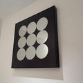 Indoor Electrical Panel Cover Decorative Wall, Wall Mounted Breaker Box Cover with Mirror, Square Hide Distribution Cover for Consumer Unit Box(Black,50x50cm(19 3/4x19 3/4'))