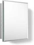 Kohler CB-CLR1620FS Frameless Bathroom Mirror Medicine Cabinet, Single Door, Rectangular Beveled Edge Frame, Bathroom Cabinet Mirror, Adjustable Shelves, 16 in. W x 20 in. H