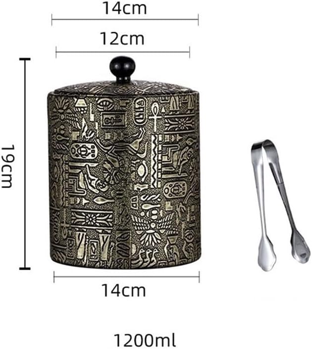 Ice Bucket, Stainless Steel Ice Bucket Ice Storage Bucket Bar Restaurant Champagne Bucket Party Ice Storage Bucket Ice Buckets for Parties(Gold)