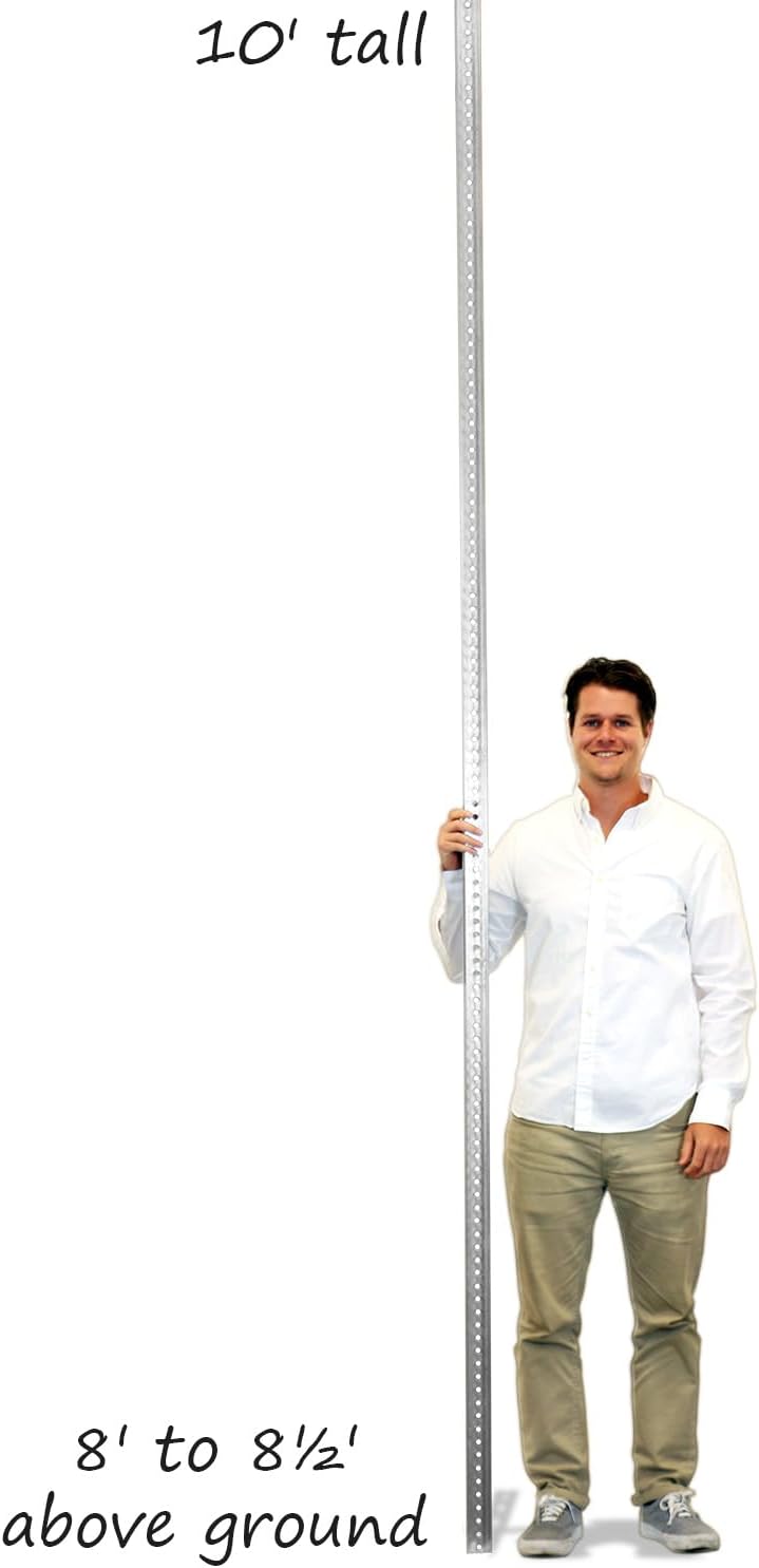 SmartSign Square Sign Post Galvanized (10 Ft x 2' -Pack 5)
