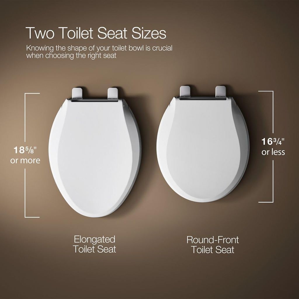 KOHLER Cachet Nightlight Round Toilet Seat Soft Close, ReadyLatch®, Black