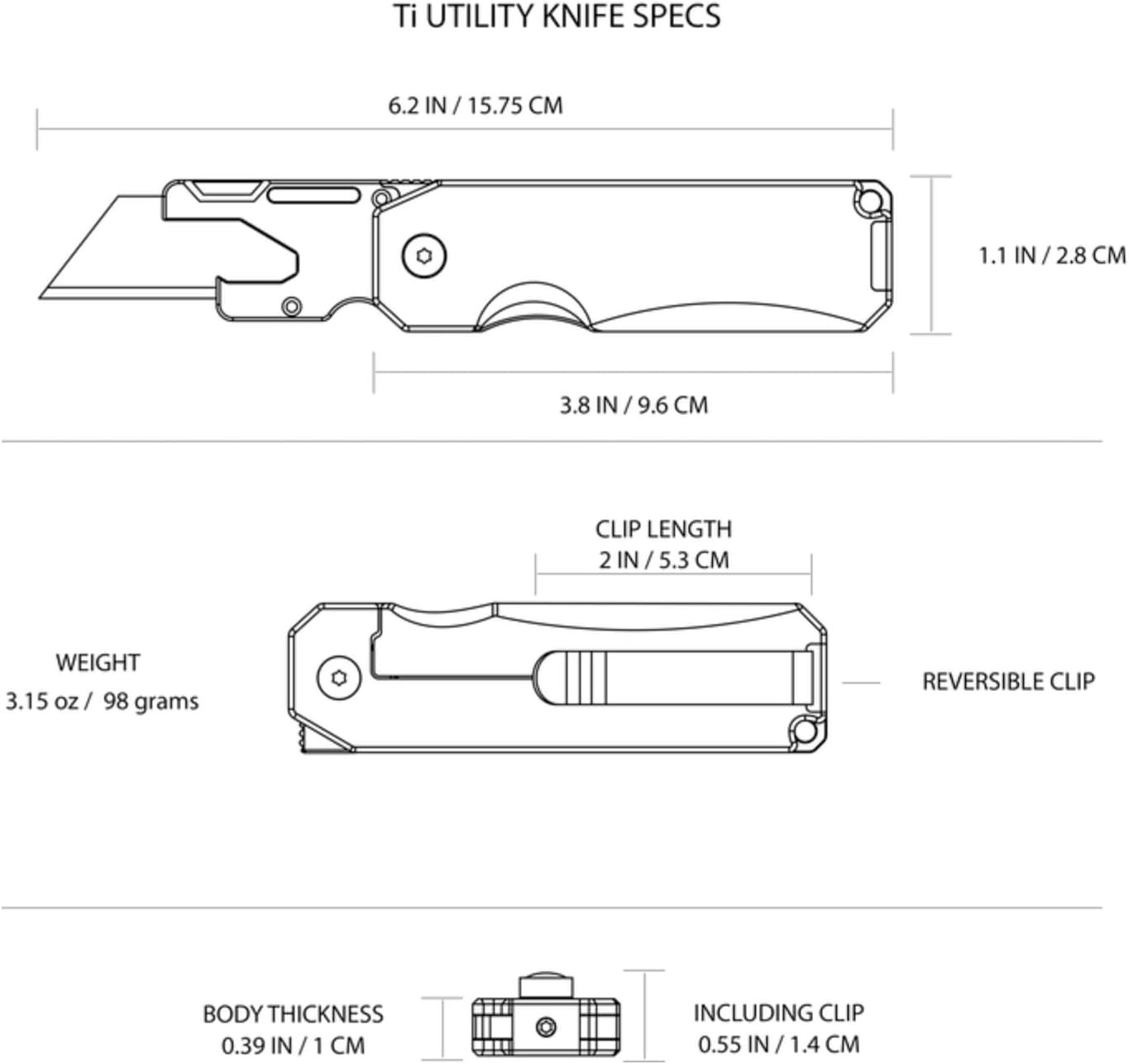 BIG IDEA DESIGN Ti Utility Knife