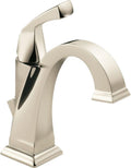 Delta Faucet Dryden Single Hole Bathroom Faucet, Single Handle Bathroom Faucet, Diamond Seal Technology, Metal Drain Assembly, Polished Nickel 551-PN-DST