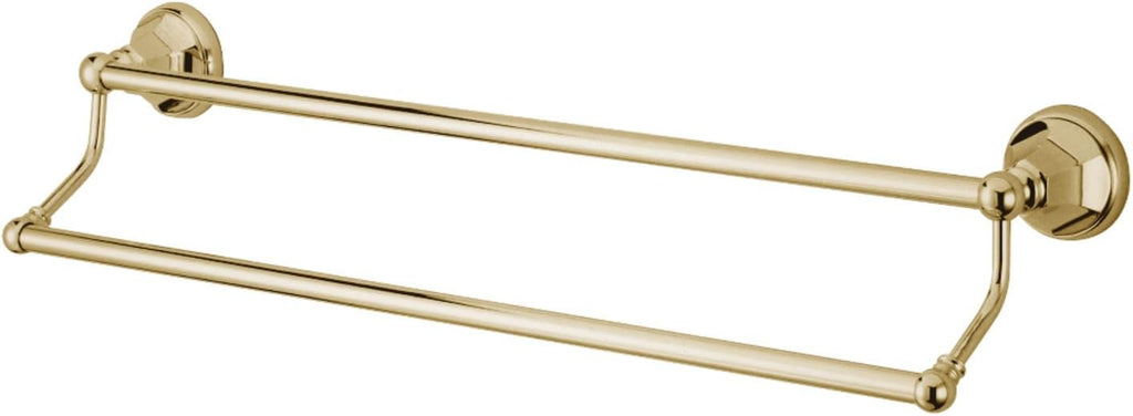 Kingston Brass BA481318PB Metropolitan 18-Inch Dual Towel Bar, Polished Brass