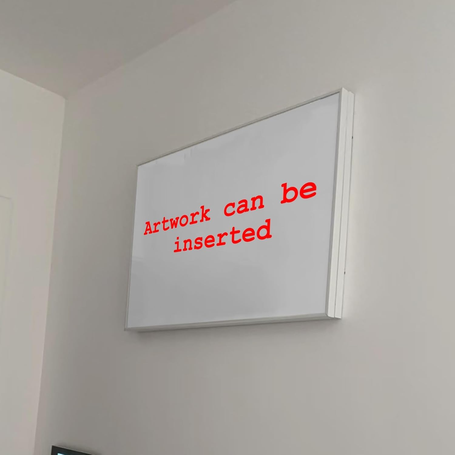 Electrical Panel Cover Indoor Breaker Box Cover Can Insert Picture, Home Fuse Box Panel Cover, Electric Meter Box Cover with Hydraulic Rod, Breaker Protective Lid(White,WXH-50x35CM-19.7 x 13.8')