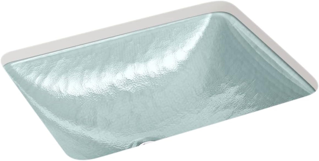 KOHLER K-28823-G2-B11 ARTIST EDITIONS Yepsen Collection Glass Undermount Bathroom Sink 17'' x 13''Rectangle Basin Opaque Dew
