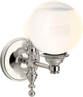 KOHLER Lighting 22546-SC01-CPL Damask 11' Tall 1 Light Water Globe Wall Sconce Polished Nickel