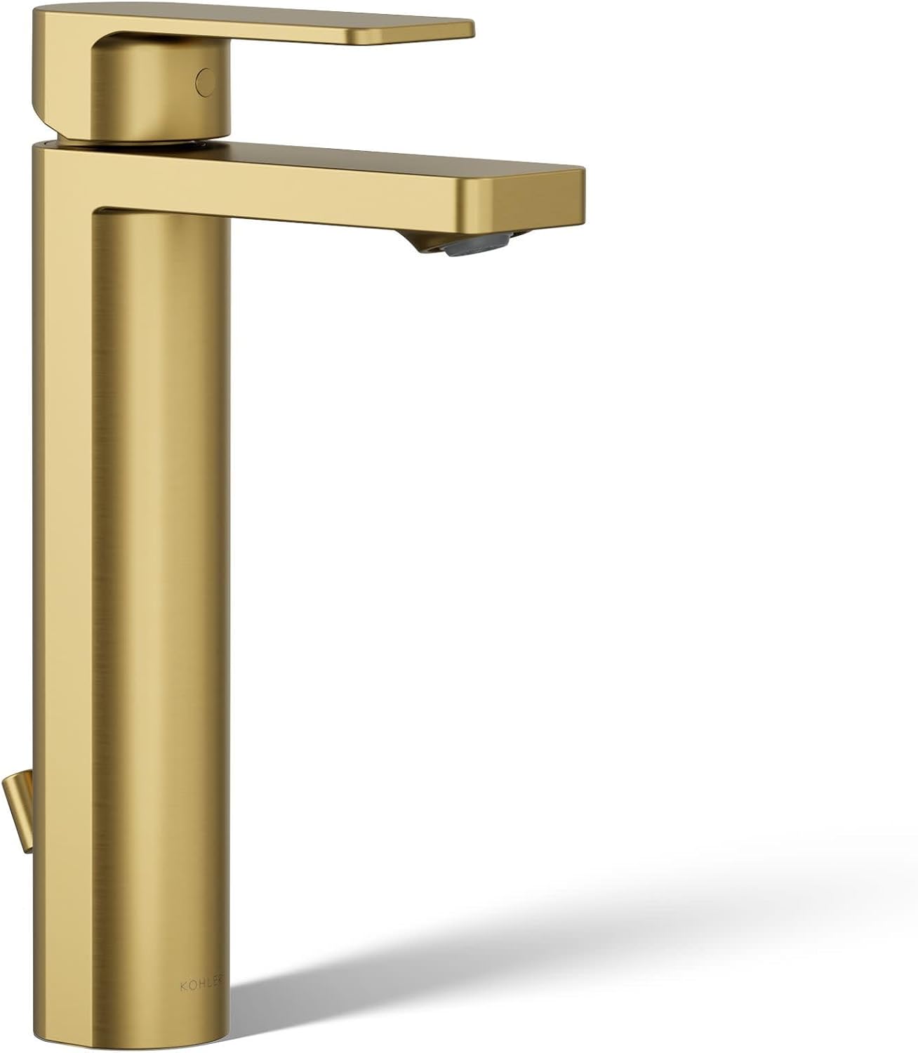 Kohler K-23475-4K-2MB Parallel Tall Single Handle Bathroom Sink Faucet, 1.0 GPM, Vibrant Moderne Brushed Brass