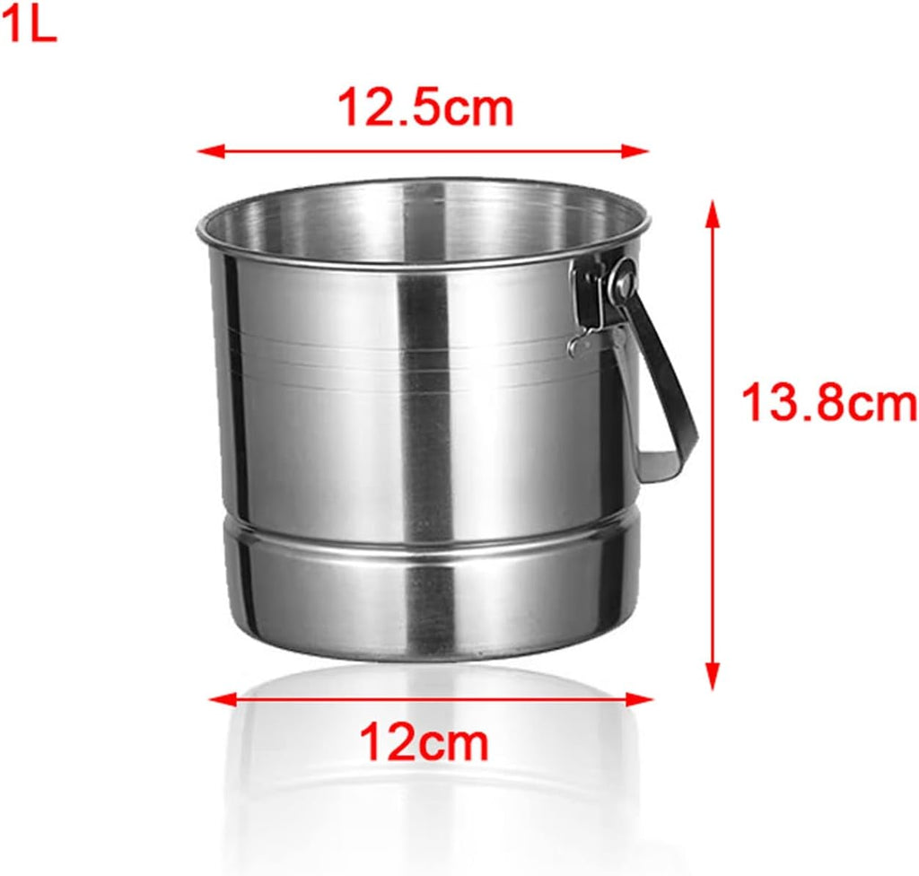 ice Bucket,Bucket with lid, Ice Buckets for Parties Insulated Stainless Steel with Portable and Comfortable Handle, Ideal for Cocktail Bar, Parties, Chilling Wine, Champagne Keeps Ice Col