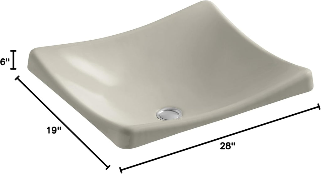 KOHLER K-2833-G9 DemiLav Wading Pool Lavatory, Sandbar