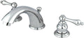 Kingston Brass KB971AL Victorian Widespread Lavatory Faucet with Metal lever handle, Polished Chrome 8-Inch Adjustable Center