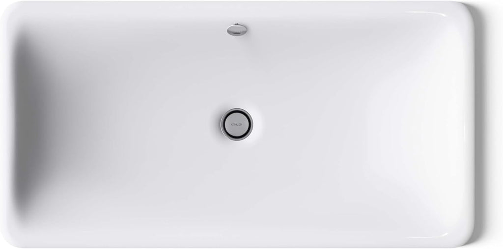 KOHLER K-20212-0 Bathroom Sinkiron Plains large Rectangular Basin., White