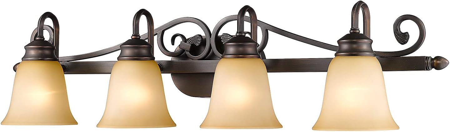 Golden Lighting Belle Meade 4-Light Vanity in Rubbed Bronze