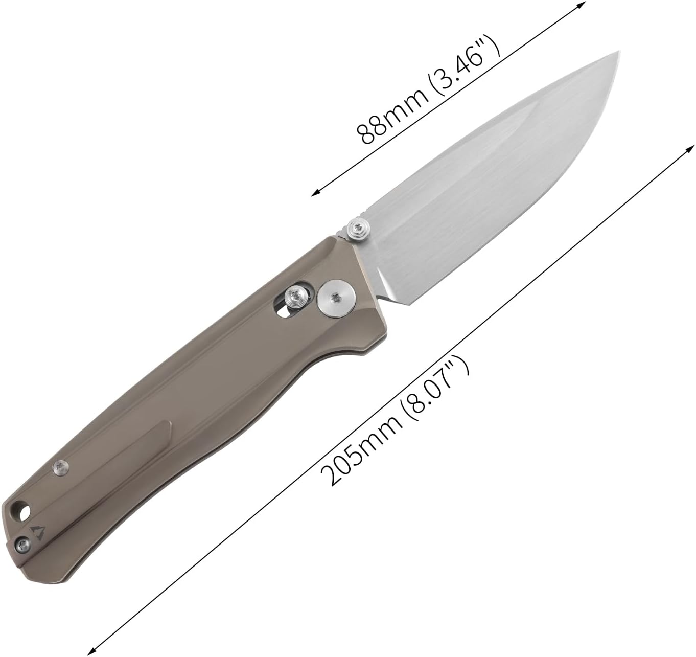 CMBMADEKNIVES CMB Braveman EDC Knife Folding Pocket knife with Clip for Men and Women Crossbar Lock Knife with S35VN Steel Blade Titanium Handle for Outdoors Camping Hiking-CMB-17 (CMB-17G)