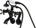 Kingston Brass KS269ORB Vintage Wall Mount Clawfoot Tub Filler with Hand Shower, Oil Rubbed Bronze , Oil-Rubbed Bronze 9.13 x 7.5 x 6