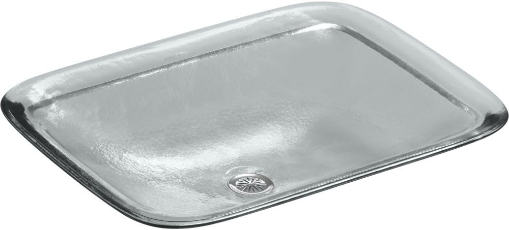 KOHLER K-2773-B11 Inia, ARTIST EDITIONS Rectangle Glass Wading Pool Bathroom Sink, Ice