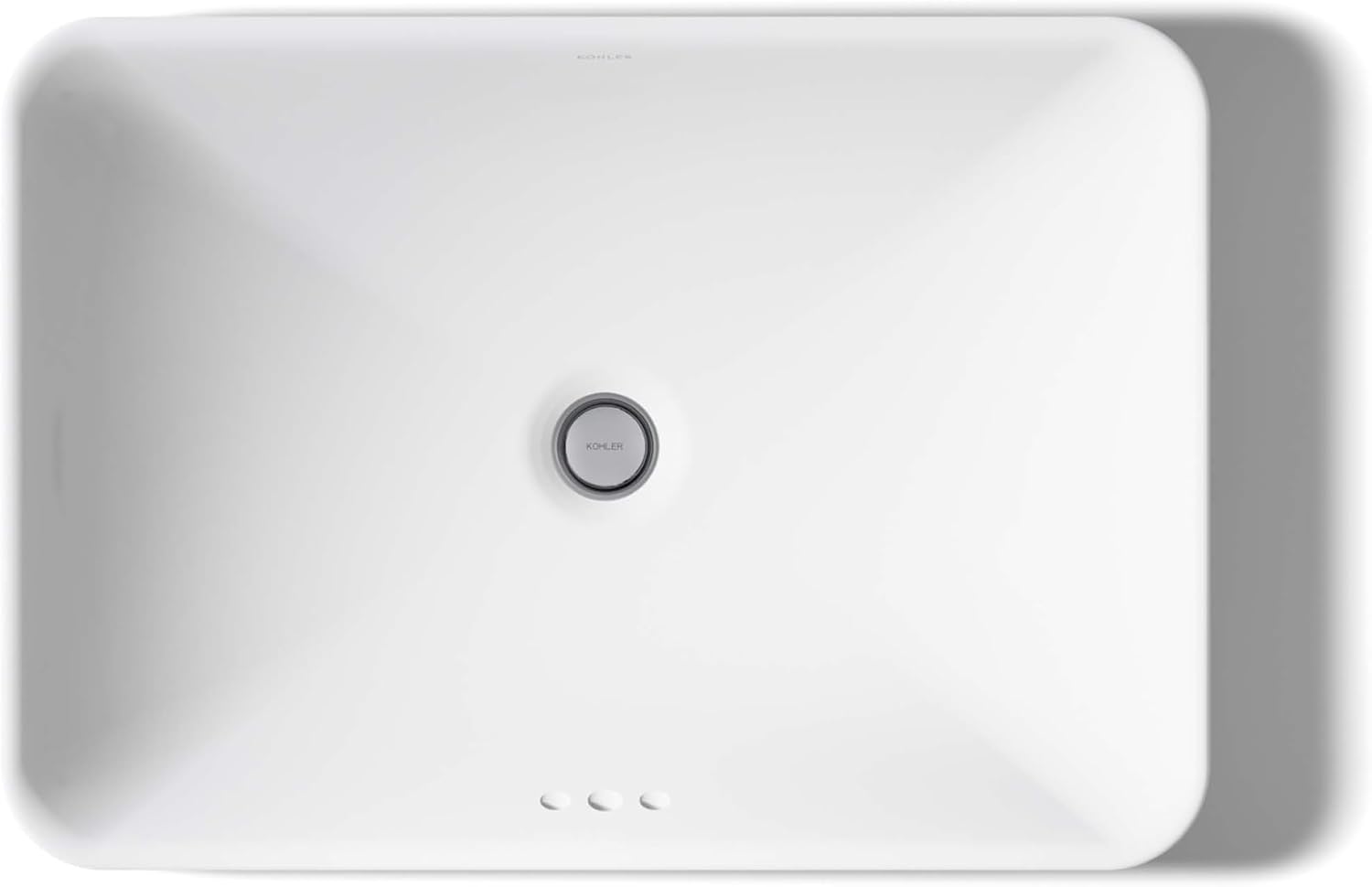 KOHLER 5373-0 Vox Rectangle Vessel Bathroom Sink, Vitreous China¬†, 22-5/8' W X 16-1/8'L, White