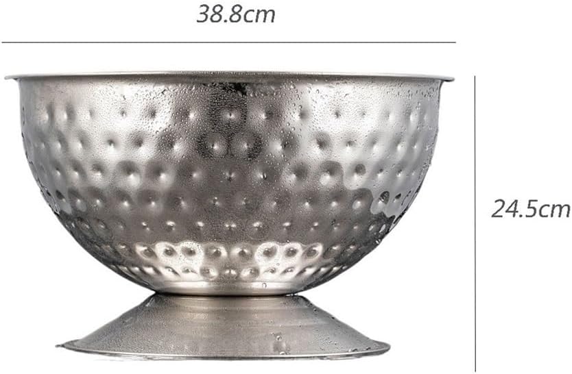Iice Bucket, Large Bar Ice Bucket Household Party Ice Bucket Large Capacity Champagne Basin Drink Chilling Basin,Ice Bucket for Parties(Silver)