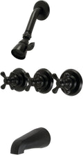 Kingston Brass KB230AX Victorian Tub and Shower Faucet, Matte Black, 72 x 8 x 7.38