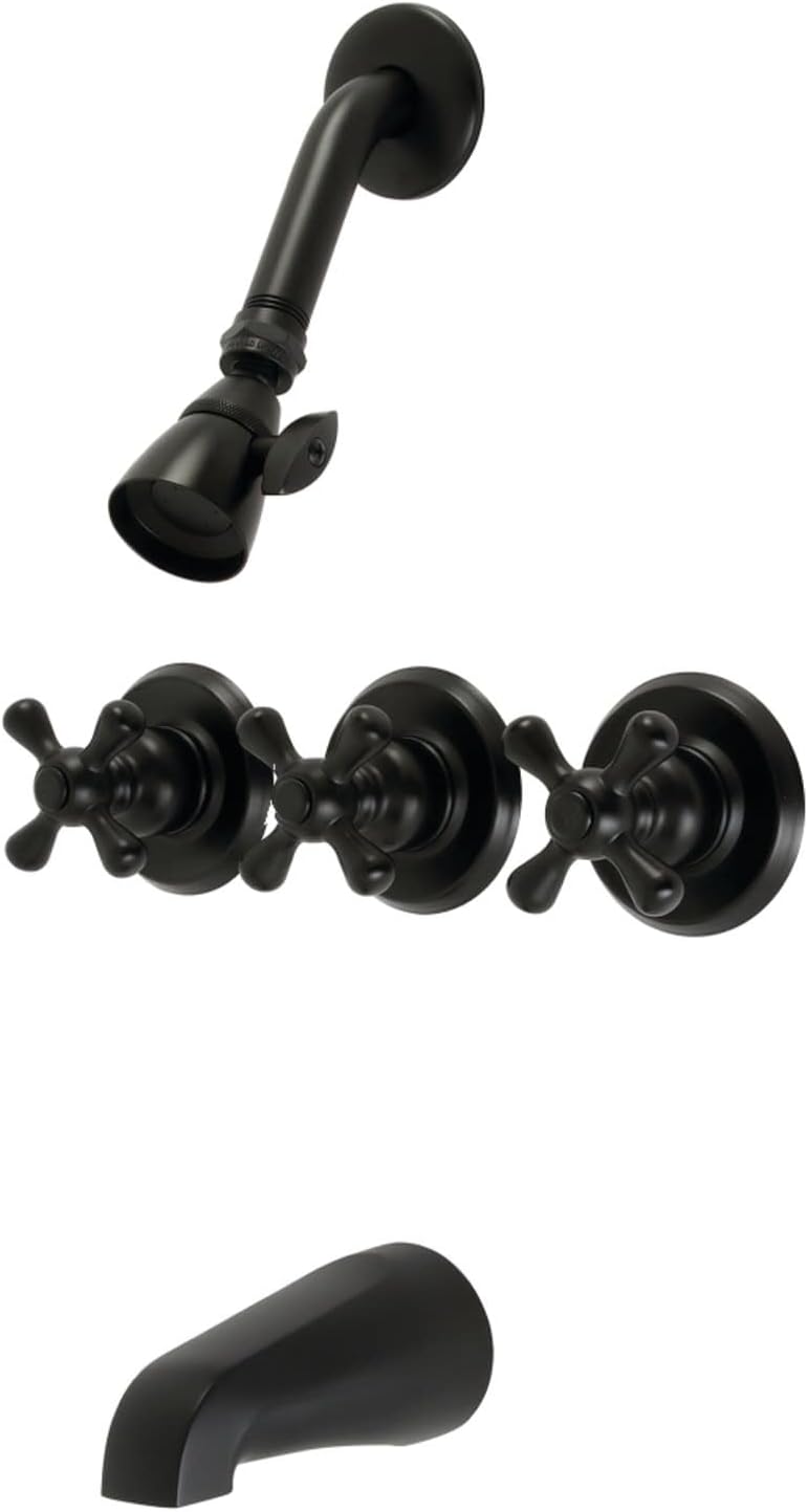 Kingston Brass KB230AX Victorian Tub and Shower Faucet, Matte Black, 72 x 8 x 7.38