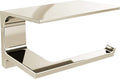 DELTA Pivotal Toilet Paper Holder With Shelf, Polished Nickel, Bathroom Accessories, 79956-PN
