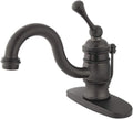 Kingston Brass KB3408BL Victorian 4-Inch Centerset Lavatory Faucet with Metal lever handle, Brushed Nickel