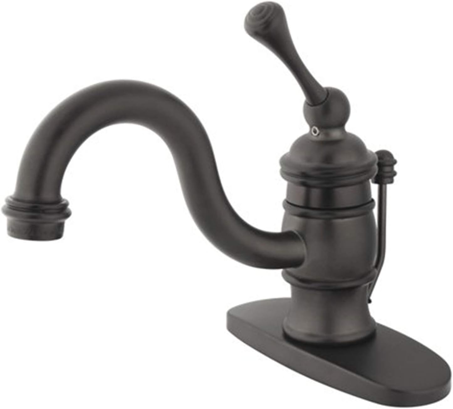 Kingston Brass KB3408BL Victorian 4-Inch Centerset Lavatory Faucet with Metal lever handle, Brushed Nickel