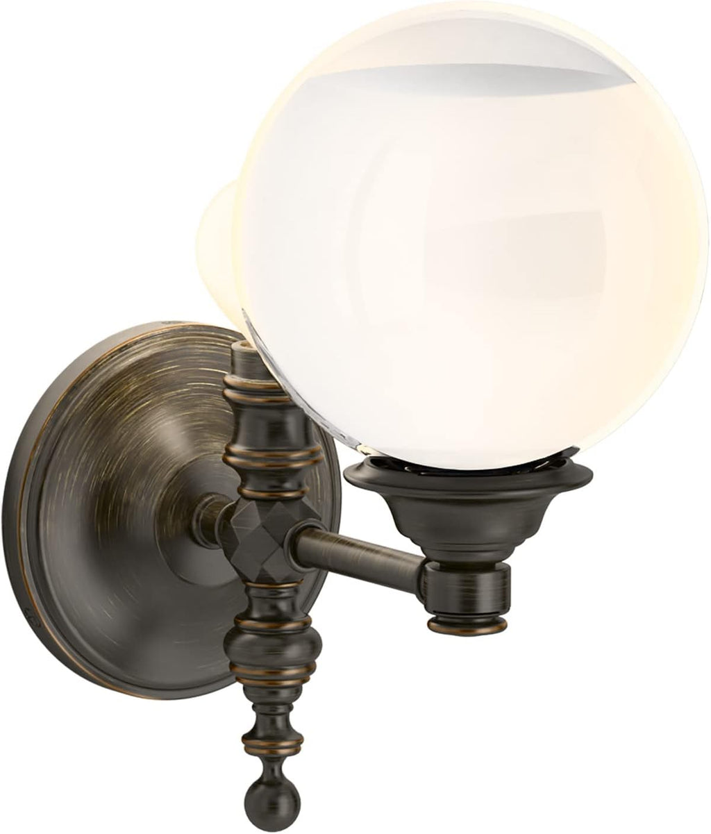 KOHLER Lighting 22546-SC01-CPL Damask 11' Tall 1 Light Water Globe Wall Sconce Polished Nickel