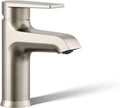 KOHLER K-37894-4-BN Hint® Centerset Bathroom Sink Faucet, Bathroom Faucets for Sink 3-Hole, 1.2 GPM, Vibrant Brushed Nickel