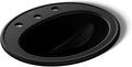 KOHLER K-2196-8-7 Pennington Self-Rimming Bathroom Sink, Black Black