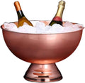 Ice Bucket Stainless Steel Champagne Basin Home Restaurant Champagne Wine Cold Bar Beer Cocktail Ice Bucket Large Fruit Plate Ice Buckets for Parties (Gold)